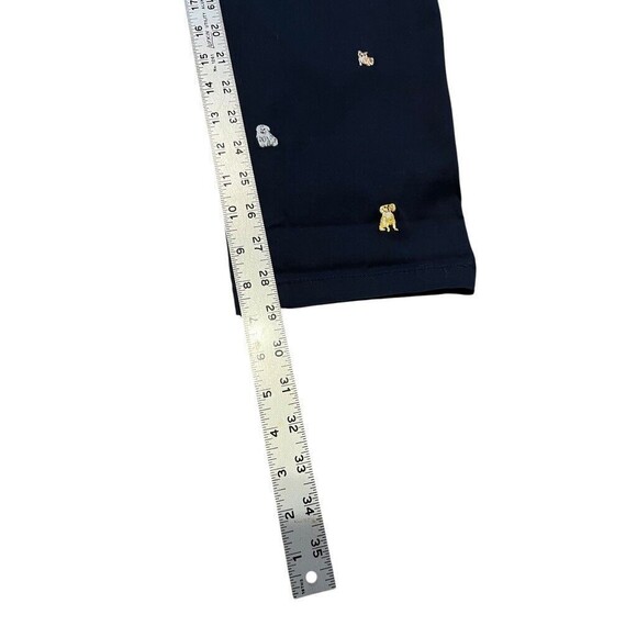 Talbots Women's Size 8 Pants Relaxed Chino Ankle Embroidered Dog Blue Office - Picture 6 of 8